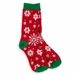 Disney Holiday Socks For Women - Mickey Snowflake With Ornament