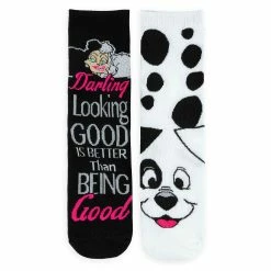 Disney Crew Socks For Adults - 101 Dalmatians - Cruella De Vil