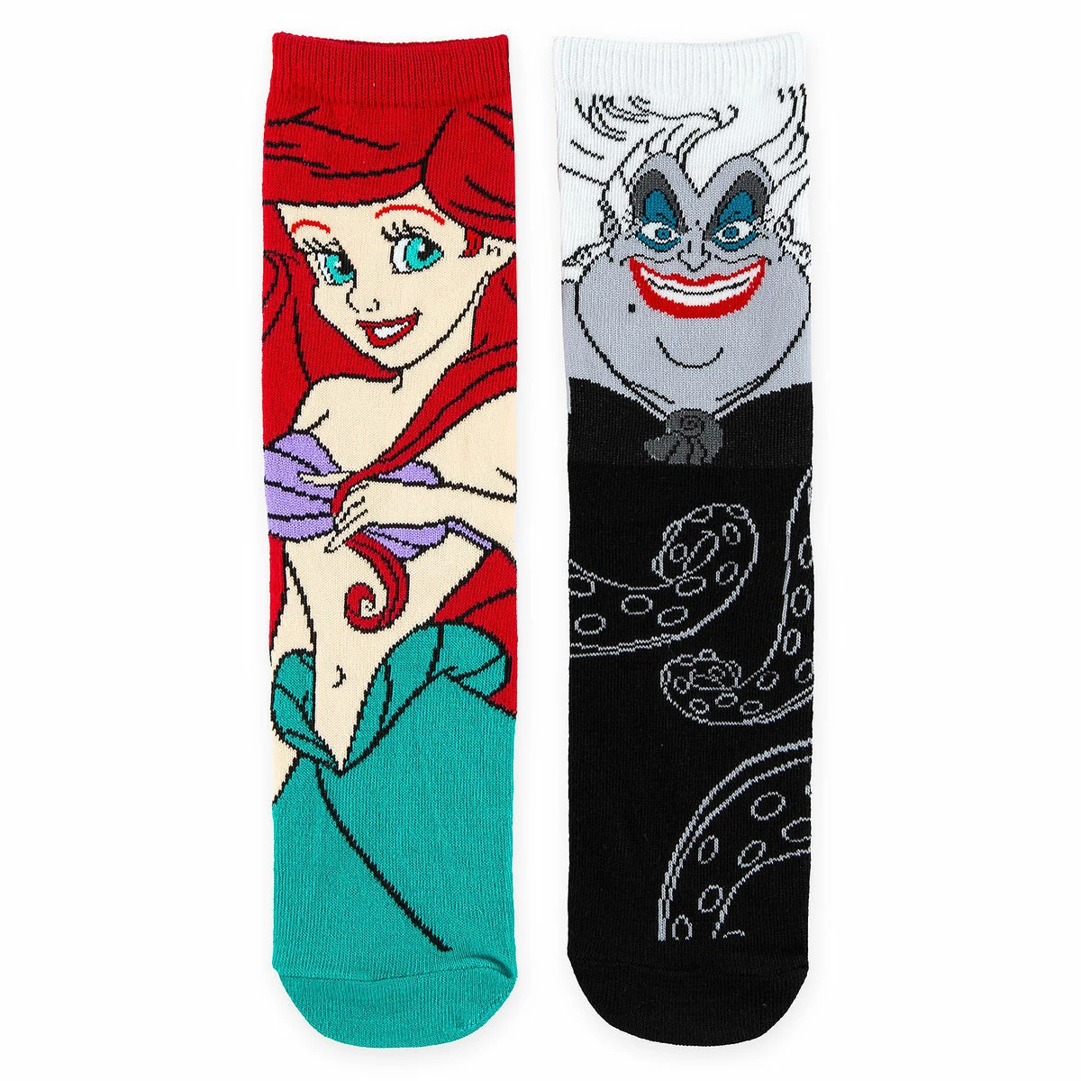Disney Crew Socks For Adults - The Little Mermaid - Ariel & Ursula