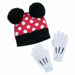 Disney Hat And Glove Set - Minnie Mouse Signature - Youth