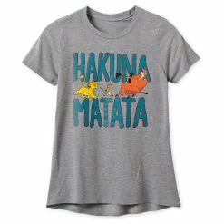 Disney T-Shirt For Women - Lion King - Hakuna Matata - Gray