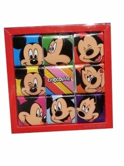 Disney Candy - Mickey Mouse Chocolate Square - 9 Pc.