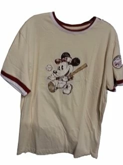 Disney Shirt For Men - Mickey Mouse Baseball - Tan