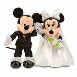 Disney Plush Set - Wedding - Minnie And Mickey Mouse Plush Toys