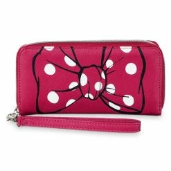 Disney Wallet - Minnie Mouse Bow Wristlet Wallet - Pink