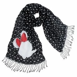 Disney Scarf - Minnie Mouse With Bows - Black