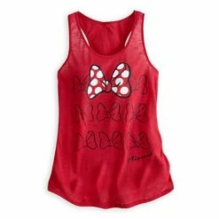 Disney Shirt For Women - Minnie Mouse Bow Tank Top - Red