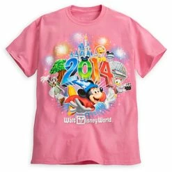 Disney Shirt For Adults - 2014 Sorcerer Mickey And Friends Tee - Pink
