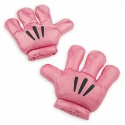 Disney Plush Gloves - Mickey Mitts Hands - Pink Metallic
