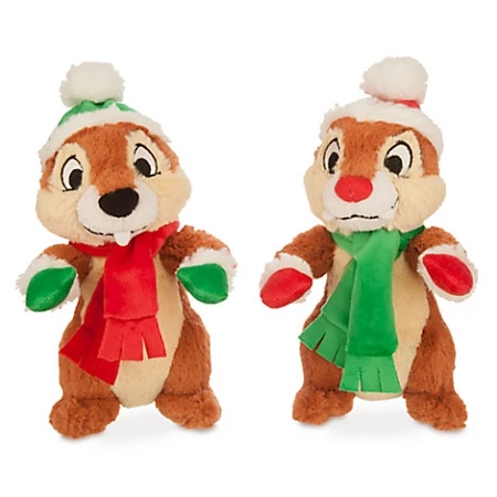 Disney Plush - Chip 'n Dale Holiday Plush Set - 8"