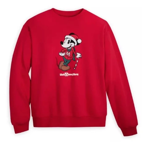 Disney Adults Sweater - Mickey Mouse Christmas - Red