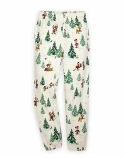 Disney Joggers For Women - Holiday Mickey & Friends - White