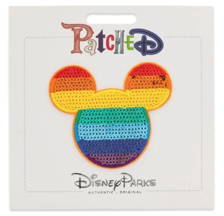 Disney Iron On Patch - Patched - Mickey Mouse Rainbow