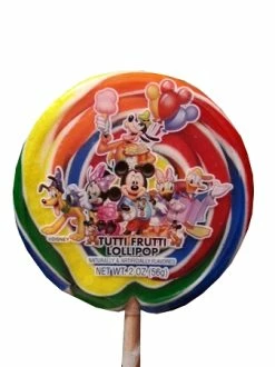 Disney Parks Lollipop - Mickey And Friends Multicolored Swirl - 2 Oz