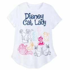 Disney Shirt For Women - Disney Cat Lady Fashion - White
