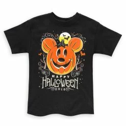 Disney T-Shirt For Adults - 2018 Halloween - Mickey Pumpkin - Black