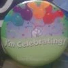 Disney Souvenir Button - Mickey Mouse Balloons - I'm Celebrating