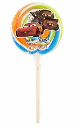 Disney Parks Lollipop - Cars - Orange - 2 Oz