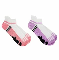 Disney Low Cut Socks For Women - Mickey Mouse Silhouette - Pink And Purple