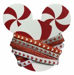 Disney Hair Ties - Holiday Mickey Mouse - Peppermint
