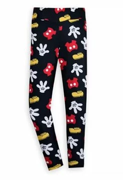 Disney Leggings For Women - Mickey Mouse Body Parts - Black