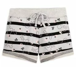 Disney Shorts For Women - Mickey And Minnie Icon Striped