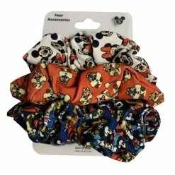 Disney Hair Scrunchies - Mickey Mouse And Friends - Pack Of 3