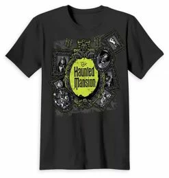 Disney Adult T-Shirt - The Haunted Mansion Logo - Gray
