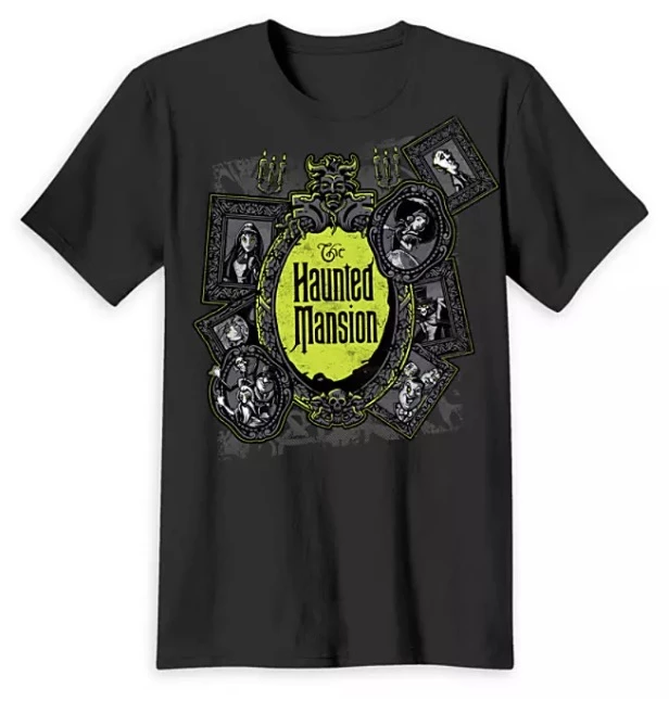 Disney Adult T-Shirt - The Haunted Mansion Logo - Gray