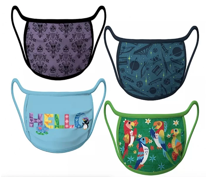Disney Face Mask Set - Disney Attractions - Set Of 4