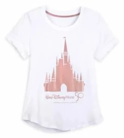 Disney Shirt For Women - 50th Anniversary - Castle - Rose Gold