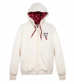 Disney Zip Up Hoodie For Women - Holiday Mickey - White