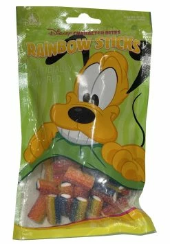 Disney Character Bites Candy - Rainbow Sticks - Pluto