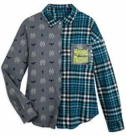 Disney Button Up Shirt For Adults -The Haunted Mansion