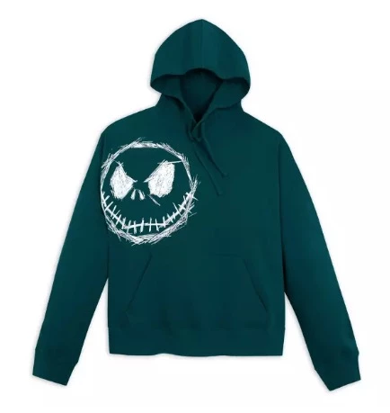 Disney Pullover Hoodie For Adults - Jack Skellington - Green